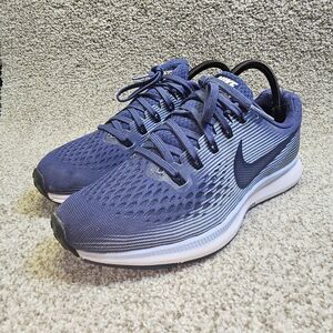 Nike Air Zoom Pegasus 34 Shoes Womens Sz 8.5 Blue Running Mesh 880560-407